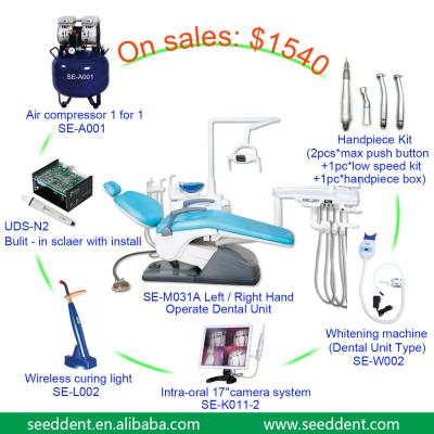 China Hot Selling Left - Right Hand Operate Sillon Dental Unit / Foshan Seeddent Dental Chair Promotion set SE-M031A for sale