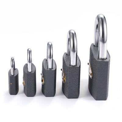 China Widely Used Hot Sale Black Padlock Cheapest Price High Security Gray Cast Iron High Quality Padlock for sale