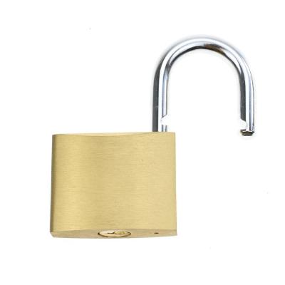 China Anti Cut Solid Backing Type Waterproof High Quality Security Door Lock Padlock Large 50mm Brass Padlock for sale