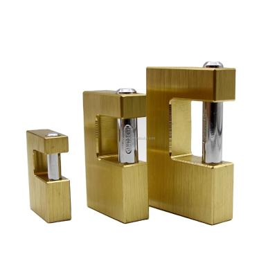 China Safety Stainless Steel Heavy Duty Solid Brass Rectangular Padlock for sale