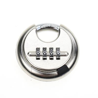 China Security Stainless Steel Lock Good Quality 70mm Top Round Disc Waterproof Cheap Padlock for sale