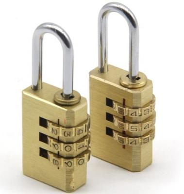 China Waterproof Solid Brass Padlock Anti-Cut Waterproof Combination Security 3/4 Digit Combination Padlock for sale