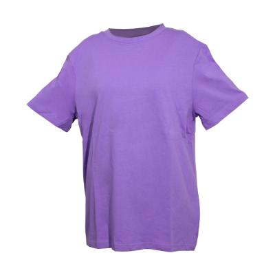 China 2022 Newest Design Anti-wrinkle T-shirt Summer Good Omens Casual Light Purple Oversized T-shirt Thin Cotton T-shirt for sale