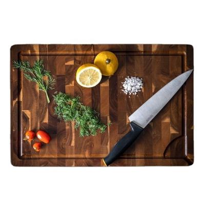 China Sustainable Hot Selling Square Kitchen Natural Custom Organic Butcher Cooking Boards Acacia Wood End Grain Cutting Wood Cutting Board for sale