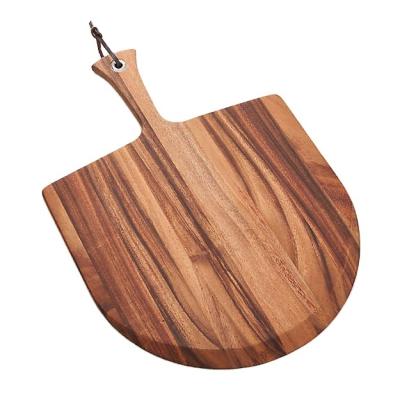 China Olive Wood Pizza Peel Board perforated natural eco friendly made to order viable for sale