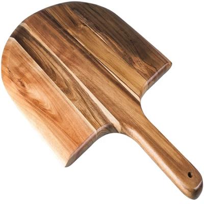 China Sustainable Acacia Wood Pizza Peel Pizza Paddle Props Tool for Serving and Cutting Pizzas for sale