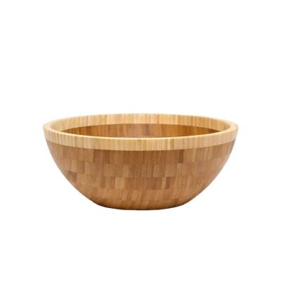 China Sustainable Hot Selling High Quality Modern Style Bamboo Salad Bowls Fruit Serving Bowls for sale