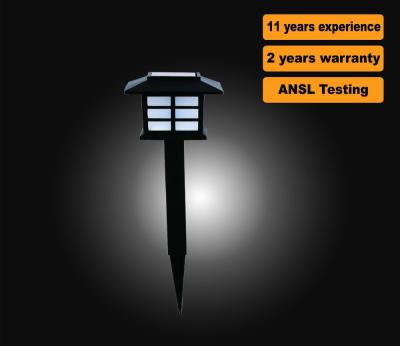 China Black House Shaped Solar Landscape Light LED Lawn Light Waterproof Plastic for sale