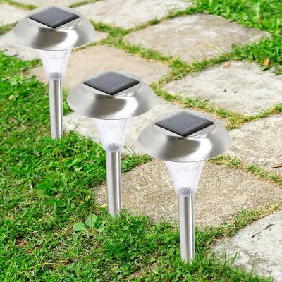 China Outdoor Stainless Steel White LED Solar Landscape Light IP55 600mAh NI - CD Battery for sale