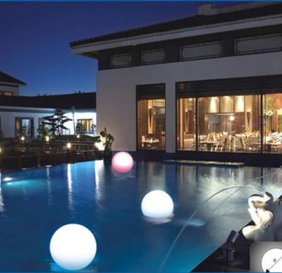 China Sphere Decoration Led Swimming Pool Lights IP 68 Plastic PE Material for sale