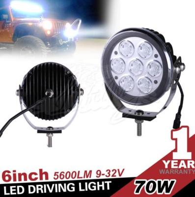 China 6 Inch 5600 LM 70w Truck Motorcycle LED Fog Light / Driving Light For Car 4 X 4 for sale