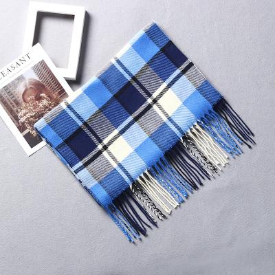 China Wholesale Plain Dyed Woolen Scarf Kids Popular Plaid Classic Design Boy And Girl Scarf for sale