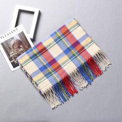 China Winter Warm Ladies Fashion Patchwork Warm Luxury Plain Wool Scarf for sale