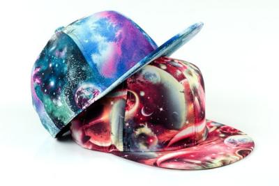 China breathable & Full Waterproof Custom Printed Galaxy Snapback Hats 6-Panel Hat Baseball Cap Men Women for sale