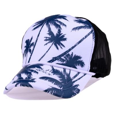 China breathable & Wholesale Summer Beach Hawaii Palm Print Snapback Hat Baseball Cap Waterproof Men for sale