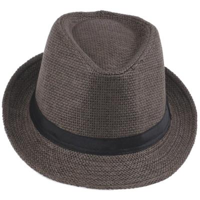 China Wholesale Manufacturer Color Farmhouse Jazz Barred Hat With Black Satin Ribbon Backing OEM Customized Design Straw Panama Hat for sale