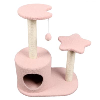 China Wholesale Customized Viable Cat Tree Cat Toy Cat Play Pet Sisal Luxury Cute Treehouse Eco-Friendly House for sale