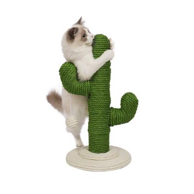 China Viable Manufacture Wholesale Funny Cat Toy Sisal Simple Cactus Cat Scratch Large Cat Tree Mail for sale