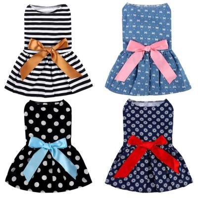 China Summer Luxury Dog Dress Cat Dresses Girl Dog Pet Clothing High-End Luxury Viable Grooming Apparel for sale