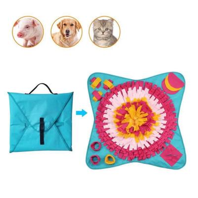 China Manufacturer Breathable Washable Foldable Pet Sniffing Nose Work Mat Pet Dog Snuffle MatPet Sniffle Feeding Mat for sale