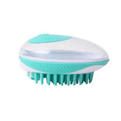 China Sustainable Shampoo Hand Massage Silicon Pet Grooming Slicker Brush Dog Bath Sweep Pet Cleaner Brush for sale