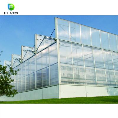 China Easily Assembled Large Size PC Greenhouse Polycarbonate Greenhouse With Intelligent Control System for sale