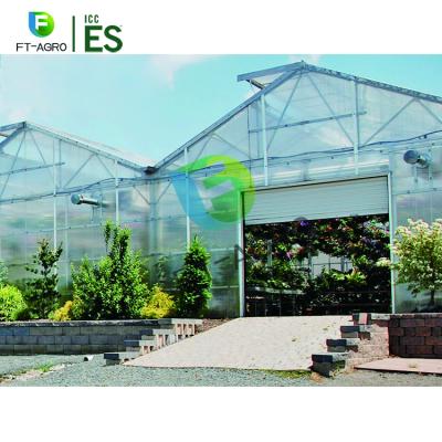 China Easily Assembled Galvanized Steel Frame PC Sheet Greenhouse For Agriculture Low Cost Greenhouse For Flower Plant for sale