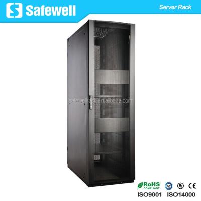 China Data Center Rack for Hot Aisle or Cold Aisle Safewell 42U Seismic-Rated Server Rack for sale