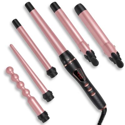 China Curling Iron Set New Ceramic Interchangeable Curling Iron Set 6 in 1 for sale