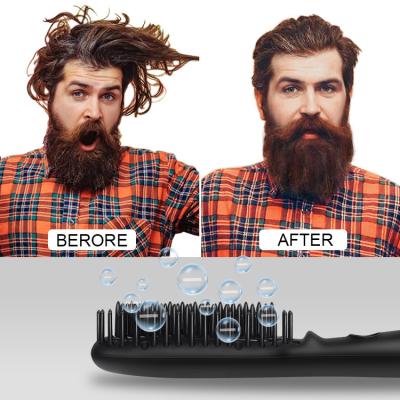 China Portable New Hot Electric Ionic Heated Beard Straightener Brush Comb For Men for sale