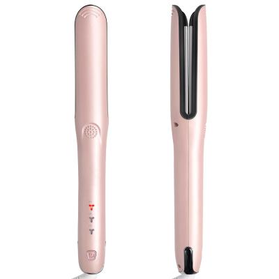 China 3-sec Lock Auto LCD Show Ion Flat Iron Fast Straightening Negative Hair Curler Curling Irons Professional Ceramic Anion Hair Straightener for sale