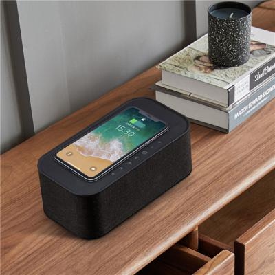 China Wireless Charger for Mobile Phone Best Gift Wireless Charging Speaker The Cloth Promotional Portable Mini Wireless Speaker with USB/TF for sale