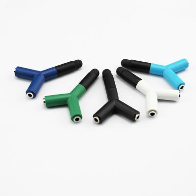 China Two Person Share Music 3.5mm One Male Two Female Y Shape Music Splitter for sale