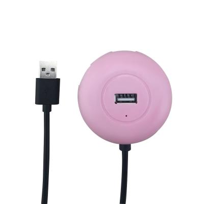 China Hot Selling Promotional Custom Logo High Speed ​​4 Wire ABS Shell +PVC Usb 2.0 Left Hub With Led for sale