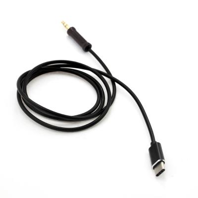 China Car 3.5mm to type c car type aux. audio c cable 1m aux. for huawi Xiao for sale