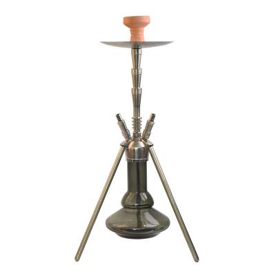 China Stainless Steel Triangle Shape Hookah Hookah SteamShisha Aluminum Hookah Set A-1001 for sale