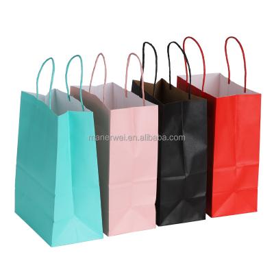 China Recyclable Factory Chinese Paper Bag With Handle Kraft Paper Bags Reusable Shopping Logo Printed for sale