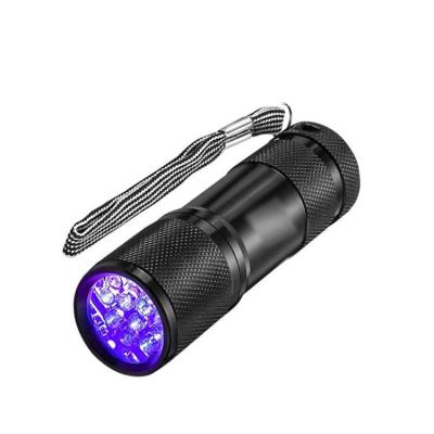 China Camping 9 LED 395nm UV Flashlight Purple LED Torch Pocket Detector for Pets Urine and Stains for sale