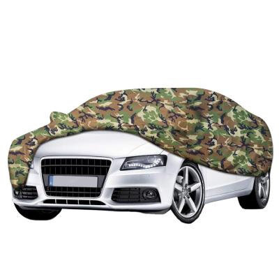 China Special Customized Camouflage Polyester Oxford +PP Cotton Car Covers In Stock With Side Zipper for sale