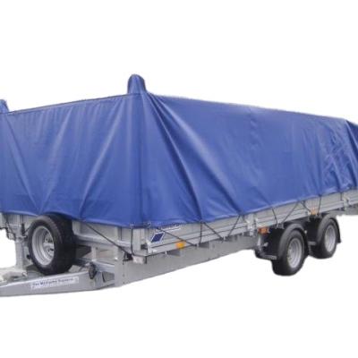 China Water Resistant 650gsm PVC Tarpaulin Trailer Cover Pop Up Trailer Covers Folding RV Camping Covers à venda