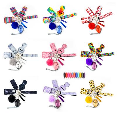 China Wholesale Metal Color Key Chain Self-defense Personal Key Chain Mini Keychain Set For Women Portable for sale