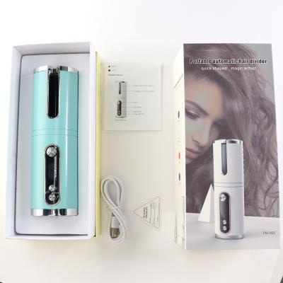 China Cordless Automatic Iron Hair Curlers With 5200mAh Rechargeable Battery Heat Insulating Chamber LCD Display Temperature Hair Curler for sale