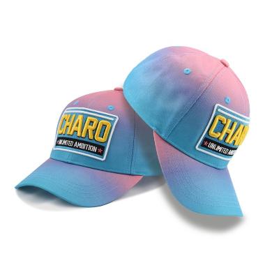 China Custom Hiphop JOINT Hat Gradient Color 3D Flat Embroidered Baseball Sports Cap For Men And Women Female Hat Couples Wear for sale