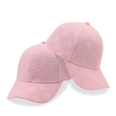 China JOINT Wholesale 6 Panel Fashion Custom Debossed Full Custom Design Embossed Sports Baseball Hat Cap For Girls Ladies for sale