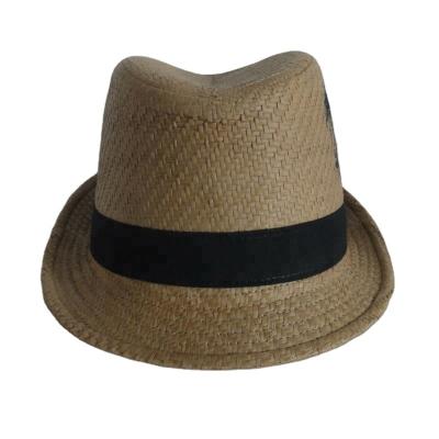 China Men Fashion Striped Hot Selling Flat To Flip Brim Felted Hat Bucket Straw Hat for sale