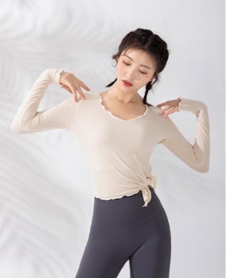 China 2021 Gym Shirts Breathable Fitness Tops For Women Workout Sexy Long Sleeve Crop Top Women for sale