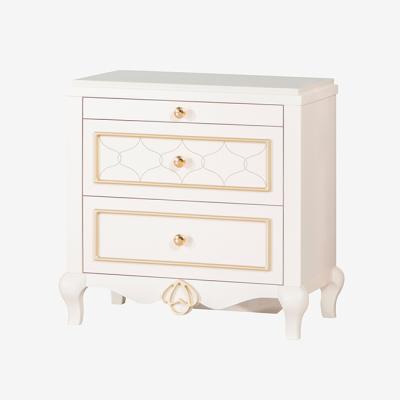 China China Factory Wholesale Adjustable (Height) Log Bedside Table Hot Selling White Chandelier With Drawer for sale