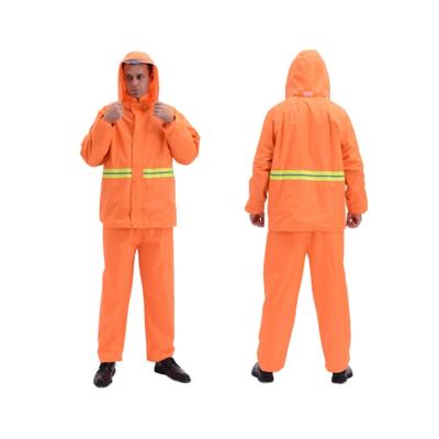 China Factory Direct Sale 3D Bike Rider Light Foldable Reflective Orange Three-dimensional Cut-off Rain Coat for sale