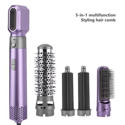 China Rv 5 Hot Selling Professionals In 1 Automatic Hot Air Comb Straightener Hair Wave Fluffy Curling Iron for sale