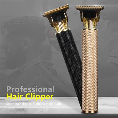 China Stainless Steel Rechargeable Blade Hair Trimmer T9 Men's Hair Trimmer Cordless Aluminum Alloy Clipper for sale